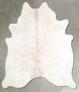 Beige and White X-Large Brazilian Cowhide Rug 6'10"H x 6'5"W #A55440 by Hudson Hides