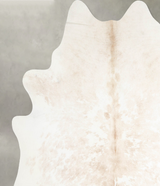 Beige and White X-Large Brazilian Cowhide Rug 6'10"H x 6'5"W #A55440 by Hudson Hides