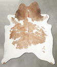 Beige and White XX-Large Brazilian Cowhide Rug 7'5"H x 6'10"W #A55441 by Hudson Hides