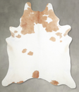 Beige and White XX-Large Brazilian Cowhide Rug 8'3"H x 6'7"W #A55442 by Hudson Hides