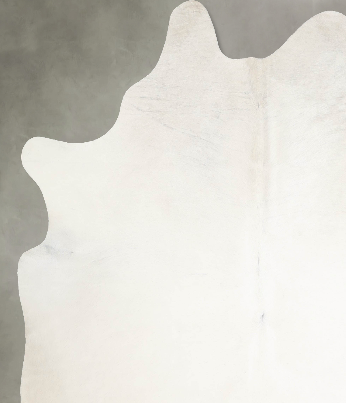 Solid White X-Large Brazilian Cowhide Rug 7'0"H x 6'1"W #A55448 by Hudson Hides