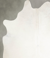 Solid White X-Large Brazilian Cowhide Rug 7'0"H x 6'1"W #A55448 by Hudson Hides
