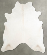 Solid White X-Large Brazilian Cowhide Rug 7'0"H x 6'4"W #A55449 by Hudson Hides