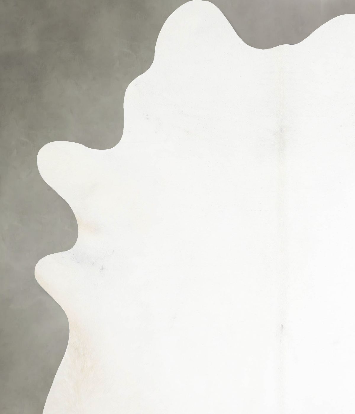 Solid White X-Large Brazilian Cowhide Rug 7'3"H x 6'1"W #A55450 by Hudson Hides