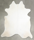 Solid White X-Large Brazilian Cowhide Rug 7'2"H x 6'8"W #A55451 by Hudson Hides