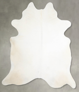 Solid White X-Large Brazilian Cowhide Rug 7'2"H x 6'8"W #A55451 by Hudson Hides