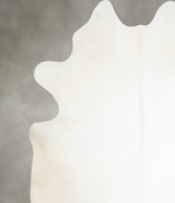 Solid White X-Large Brazilian Cowhide Rug 7'2"H x 6'8"W #A55451 by Hudson Hides