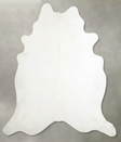 Solid White XX-Large Brazilian Cowhide Rug 7'8"H x 7'7"W #A55452 by Hudson Hides