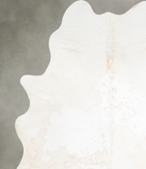 Beige and White X-Large Brazilian Cowhide Rug 6'11"H x 5'11"W #A55454 by Hudson Hides