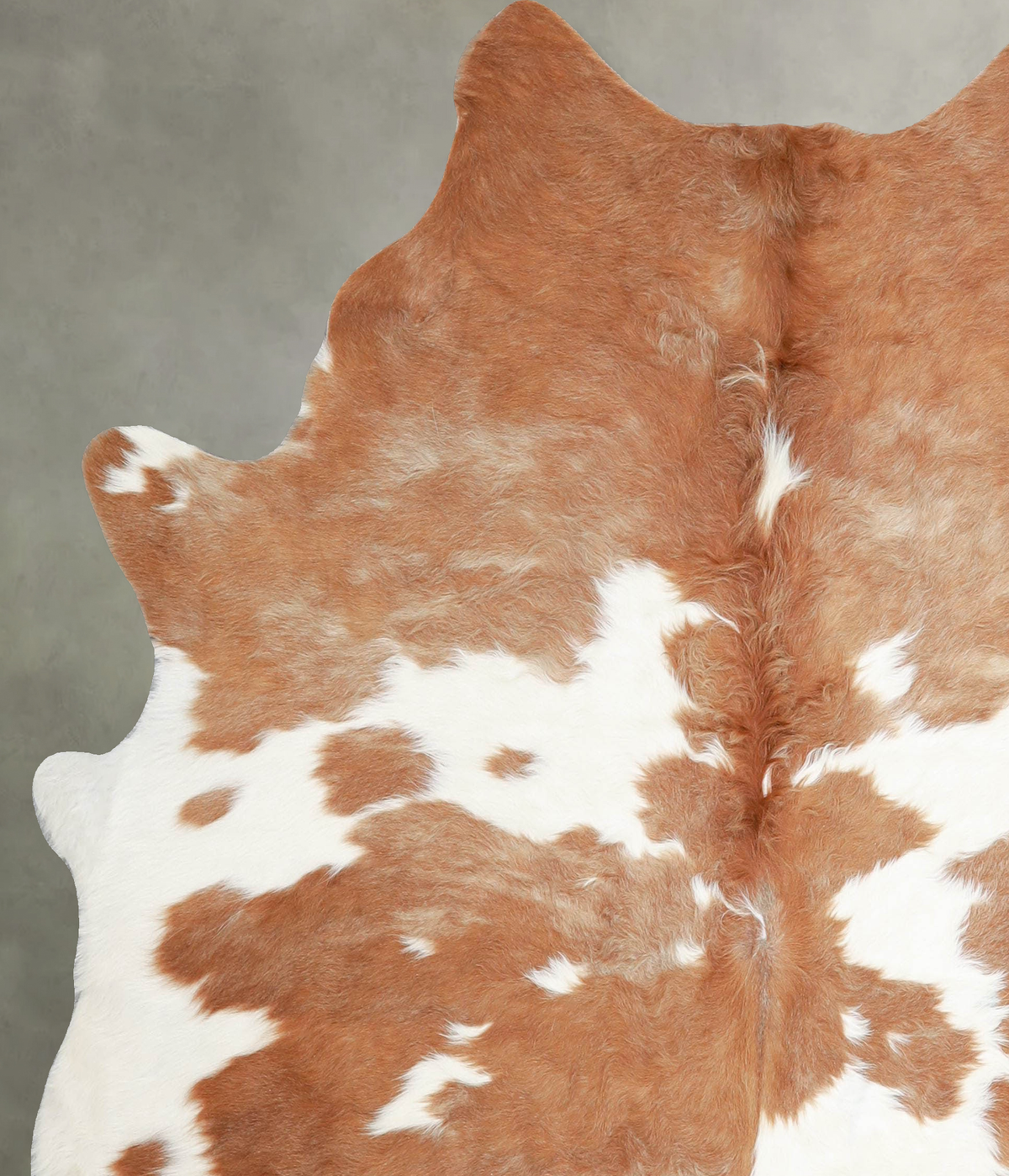 Beige and White Large Brazilian Cowhide Rug 6'5"H x 5'11"W #A55457 by Hudson Hides