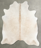 Champagne Large Brazilian Cowhide Rug 6'5"H x 5'10"W #A55459 by Hudson Hides