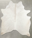Solid White Large Brazilian Cowhide Rug 7'3"H x 5'5"W #A55461 by Hudson Hides