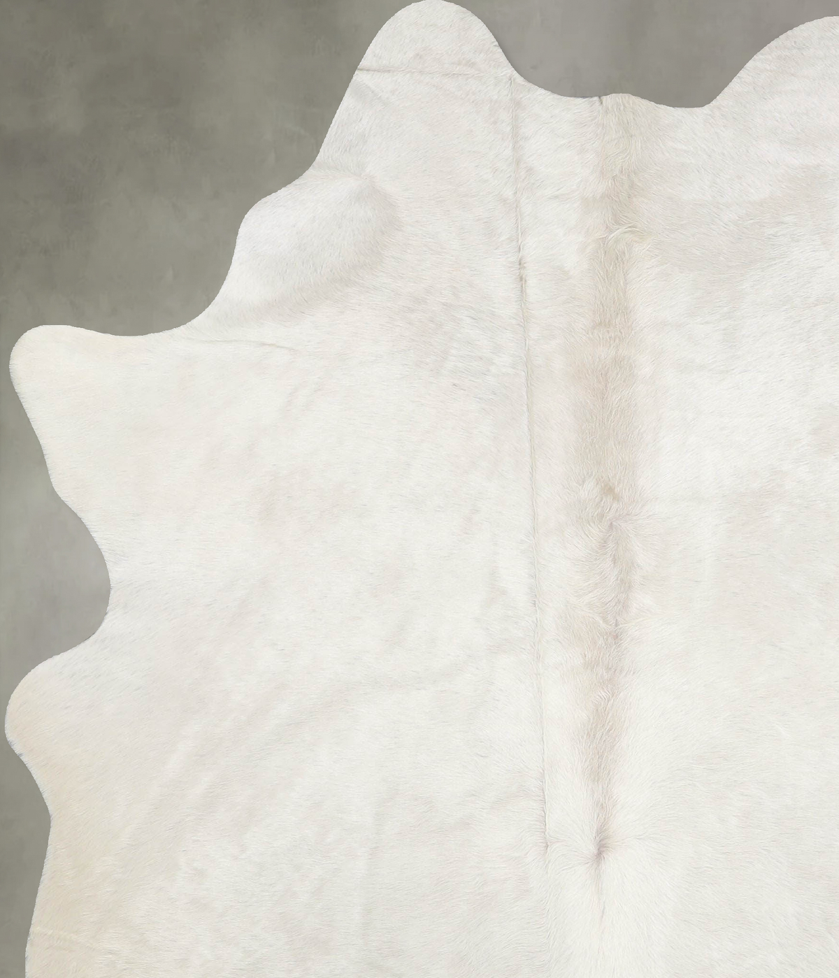 Solid White Large Brazilian Cowhide Rug 7'3"H x 5'5"W #A55461 by Hudson Hides