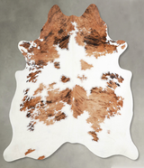 Tricolor Large Brazilian Cowhide Rug 6'3"H x 5'10"W #A55463 by Hudson Hides