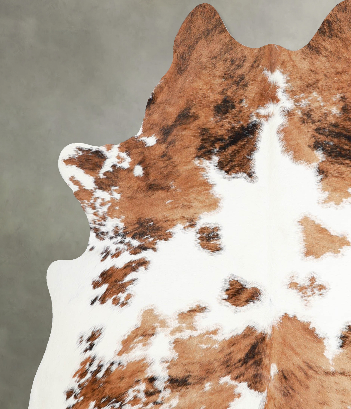 Tricolor Large Brazilian Cowhide Rug 6'3"H x 5'10"W #A55463 by Hudson Hides