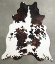 Tricolor X-Large Brazilian Cowhide Rug 6'11"H x 6'6"W #A55465 by Hudson Hides