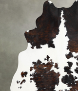 Tricolor X-Large Brazilian Cowhide Rug 6'11"H x 6'6"W #A55465 by Hudson Hides