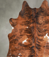 Tricolor X-Large Brazilian Cowhide Rug 6'2"H x 6'7"W #A55466 by Hudson Hides