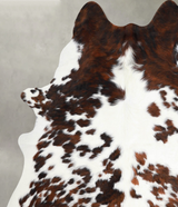 Tricolor Large Brazilian Cowhide Rug 6'4"H x 5'6"W #A55467 by Hudson Hides