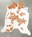 Beige and White Large Brazilian Cowhide Rug 5'10"H x 6'2"W #A55469 by Hudson Hides