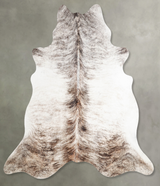 Light Brindle X-Large Brazilian Cowhide Rug 6'10"H x 6'9"W #A55473 by Hudson Hides