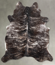 Grey Brindle Large Brazilian Cowhide Rug 6'5"H x 5'9"W #A55474 by Hudson Hides
