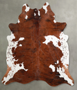 Tricolor XX-Large Brazilian Cowhide Rug 7'11"H x 7'1"W #A55478 by Hudson Hides
