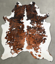 Tricolor X-Large Brazilian Cowhide Rug 7'4"H x 6'3"W #A55482 by Hudson Hides
