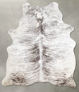 Grey Brindle Medium Brazilian Cowhide Rug 5'11"H x 4'10"W #A55488 by Hudson Hides