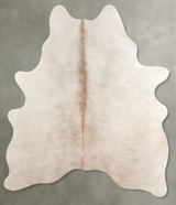 Champagne Large Brazilian Cowhide Rug 6'6"H x 5'0"W #A55502 by Hudson Hides