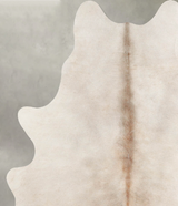 Champagne Large Brazilian Cowhide Rug 6'6"H x 5'0"W #A55502 by Hudson Hides