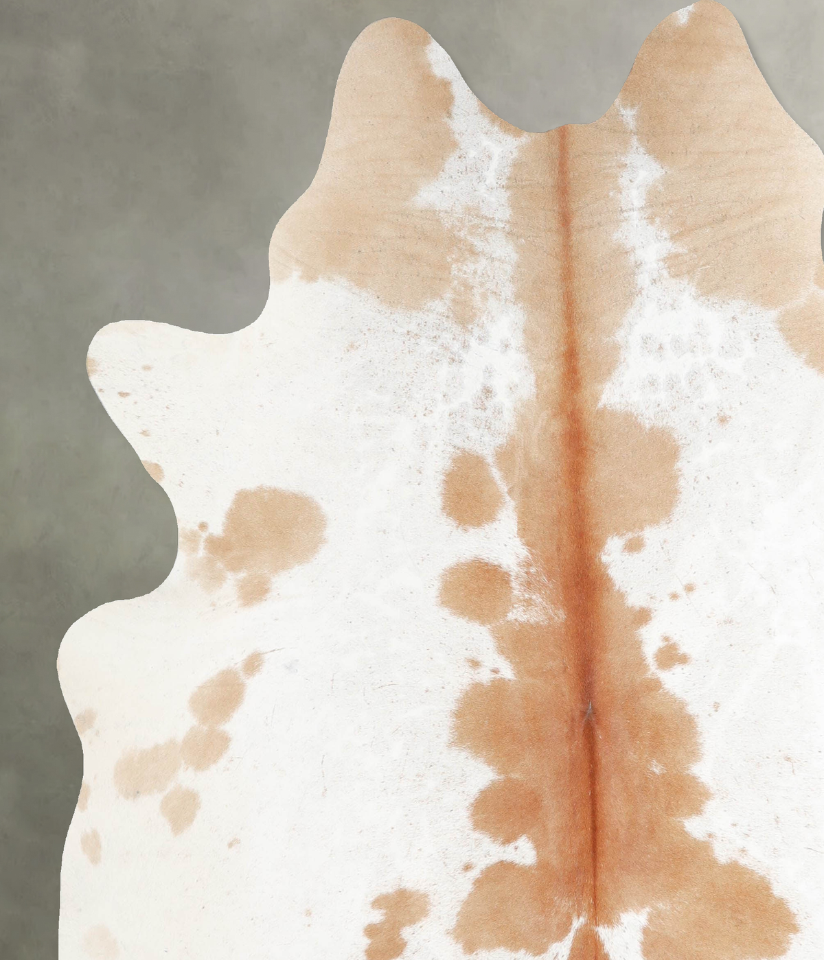 Beige and White X-Large Brazilian Cowhide Rug 6'9"H x 6'3"W #A55514 by Hudson Hides