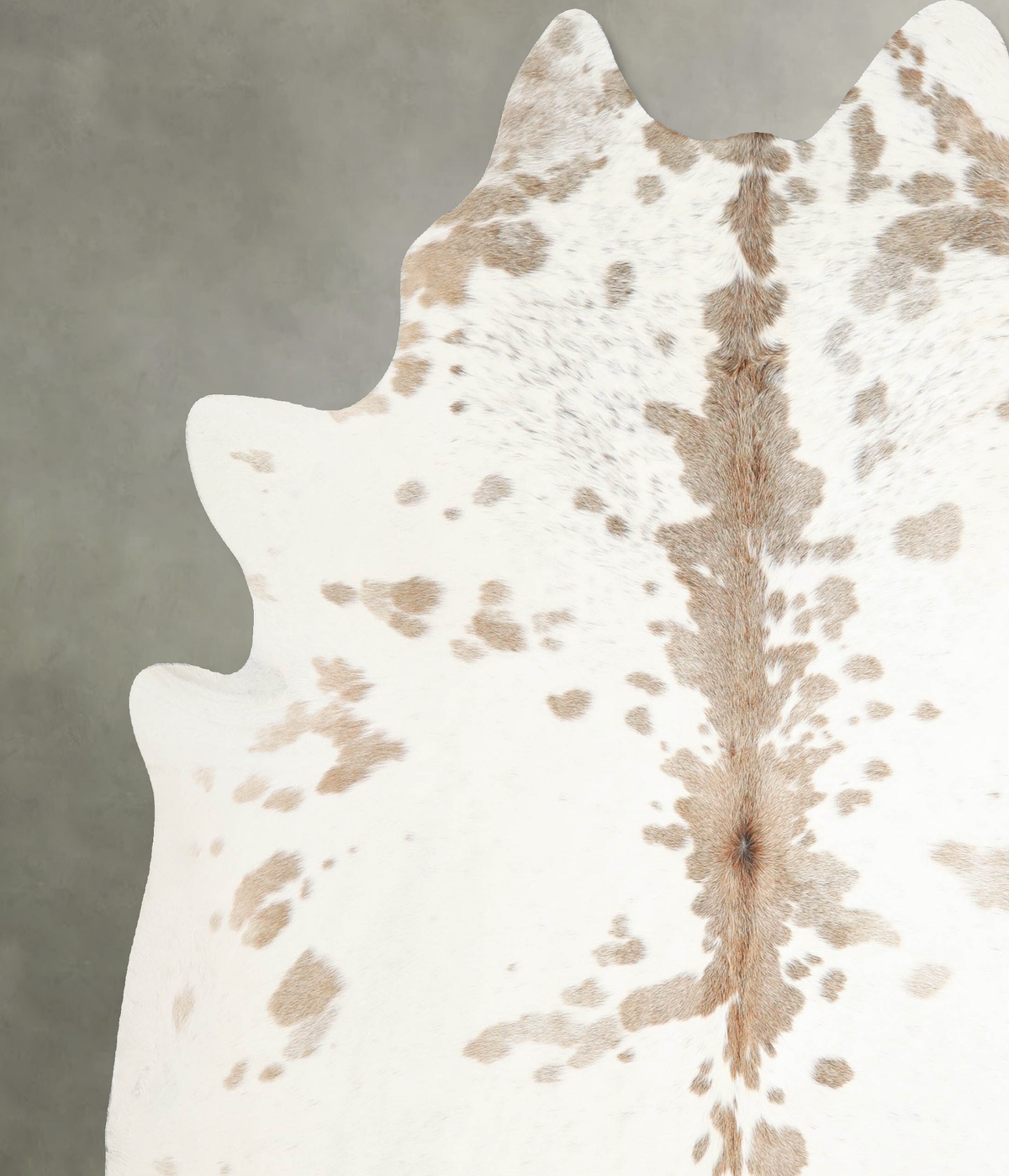 Beige and White XX-Large Brazilian Cowhide Rug 7'7"H x 6'9"W #A55515 by Hudson Hides
