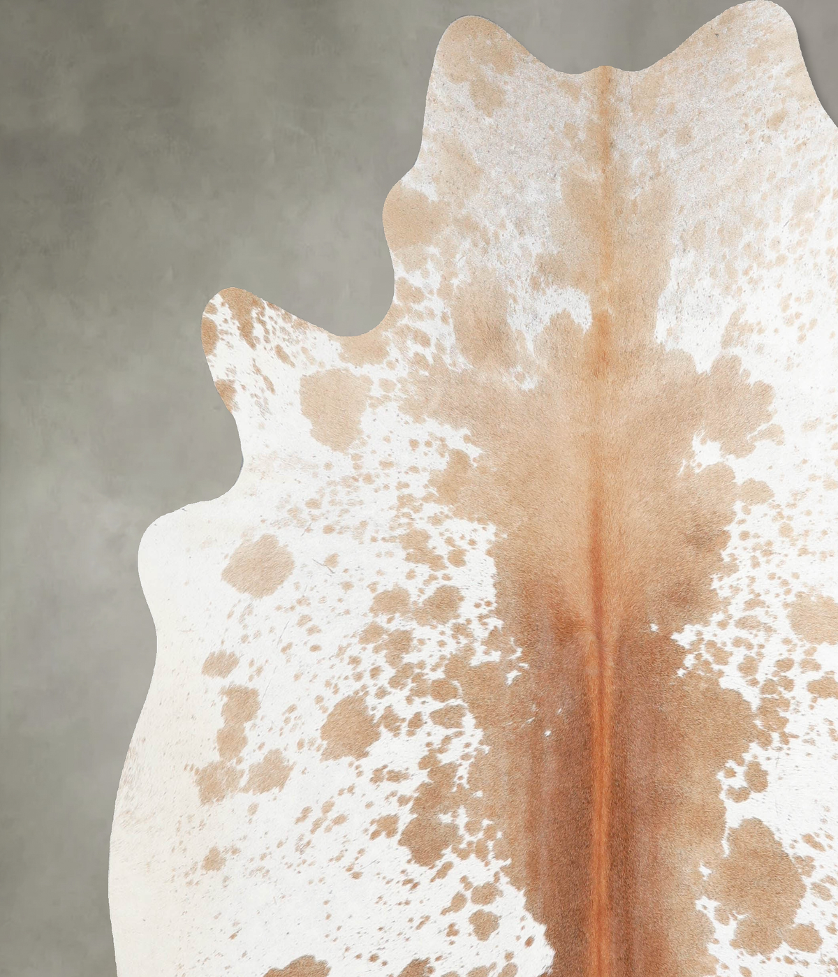 Beige and White X-Large Brazilian Cowhide Rug 6'9"H x 6'6"W #A55518 by Hudson Hides