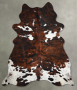 Tricolor X-Large Brazilian Cowhide Rug 7'3"H x 5'11"W #A55521 by Hudson Hides