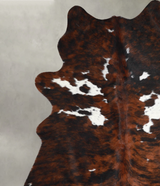 Tricolor X-Large Brazilian Cowhide Rug 7'3"H x 5'11"W #A55521 by Hudson Hides
