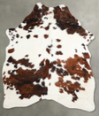 Tricolor Large Brazilian Cowhide Rug 6'4"H x 4'10"W #A55523 by Hudson Hides