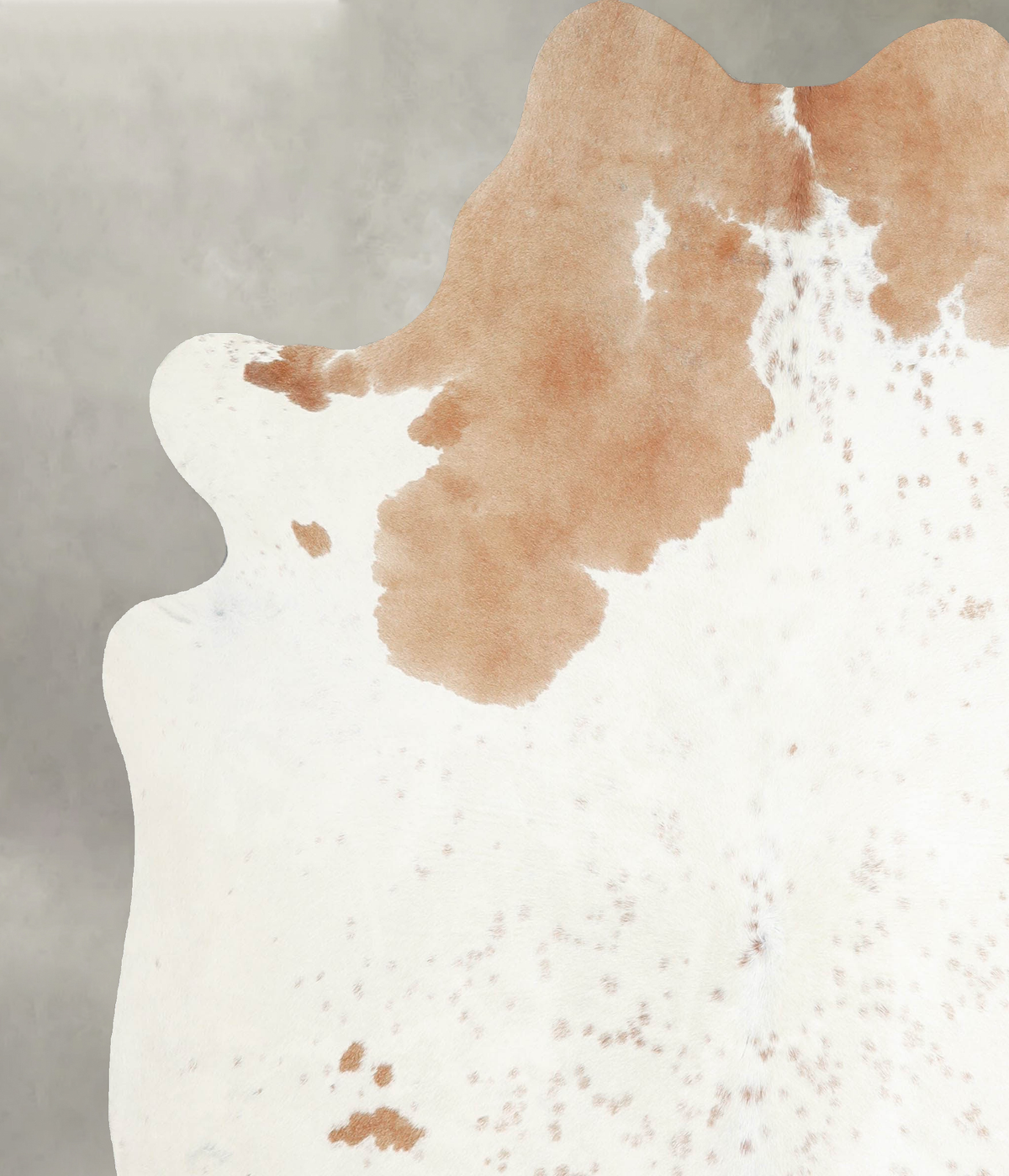 Beige and White X-Large Brazilian Cowhide Rug 7'1"H x 6'4"W #A55524 by Hudson Hides