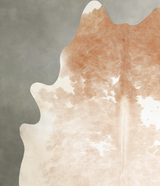 Beige and White XX-Large Brazilian Cowhide Rug 7'10"H x 7'4"W #A55525 by Hudson Hides