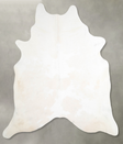Beige and White XX-Large Brazilian Cowhide Rug 7'8"H x 6'9"W #A55526 by Hudson Hides