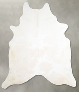 Beige and White XX-Large Brazilian Cowhide Rug 7'8"H x 6'9"W #A55526 by Hudson Hides