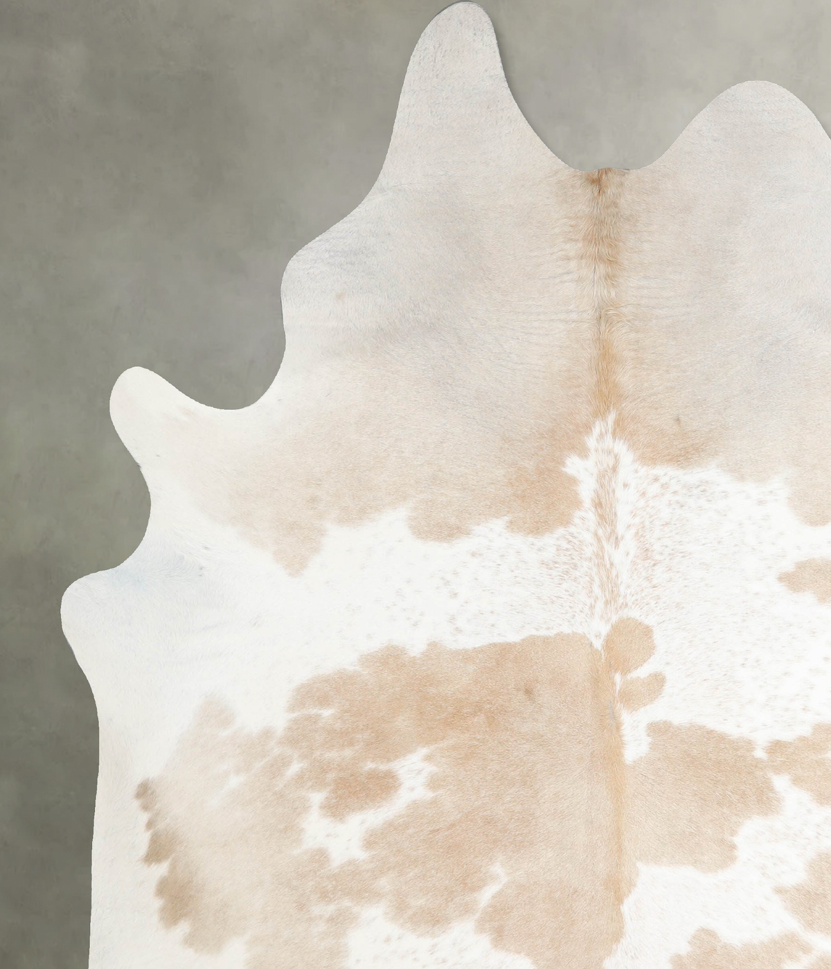 Beige and White X-Large Brazilian Cowhide Rug 7'10"H x 6'5"W #A55527 by Hudson Hides
