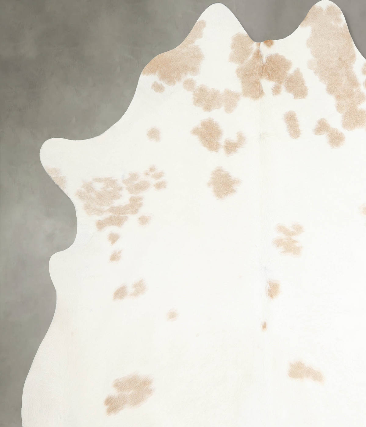 Beige and White XX-Large Brazilian Cowhide Rug 7'9"H x 6'9"W #A55528 by Hudson Hides
