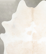 Beige and White X-Large Brazilian Cowhide Rug 7'2"H x 6'2"W #A55530 by Hudson Hides