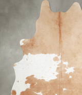 Beige and White XX-Large Brazilian Cowhide Rug 8'4"H x 7'4"W #A55533 by Hudson Hides