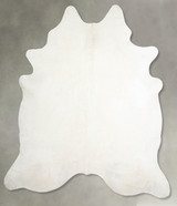 Solid White XX-Large Brazilian Cowhide Rug 8'8"H x 7'7"W #A55534 by Hudson Hides
