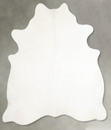 Solid White X-Large Brazilian Cowhide Rug 7'2"H x 6'7"W #A55535 by Hudson Hides
