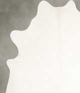 Solid White X-Large Brazilian Cowhide Rug 7'2"H x 6'7"W #A55535 by Hudson Hides