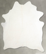 Solid White XX-Large Brazilian Cowhide Rug 8'2"H x 6'7"W #A55536 by Hudson Hides