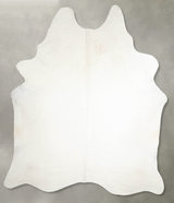 Solid White XX-Large Brazilian Cowhide Rug 8'4"H x 6'7"W #A55537 by Hudson Hides